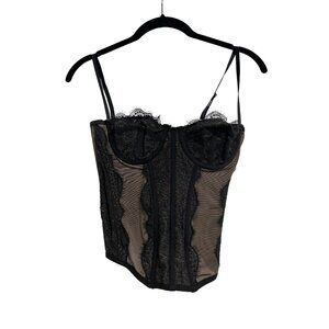 Urban Outfitters Modern Love Corset Top in Black